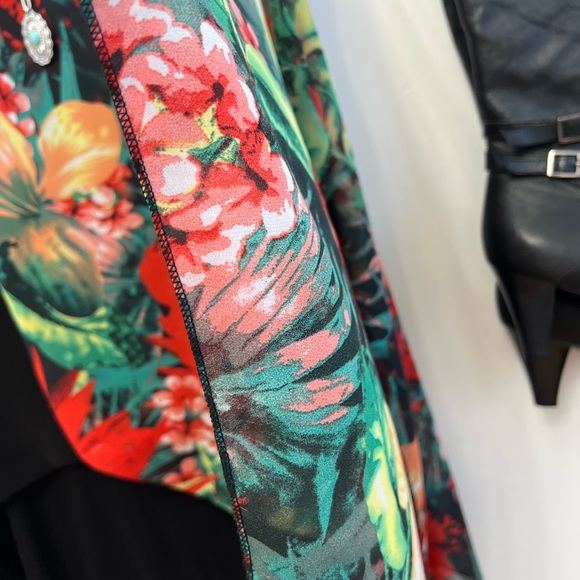 French Riviera Punch flowy kimono blouse Xl - Picture 3 of 5